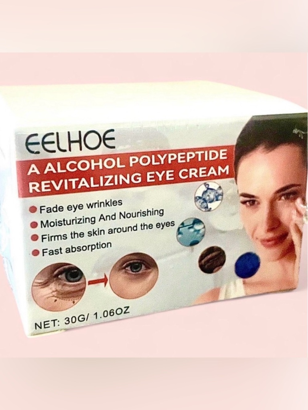 EELHOE Peptide Retinol Eye Cream Anti-Aging Moisturizing Revitalizing 1.06oz